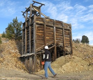 Historic mining structure in Colorado