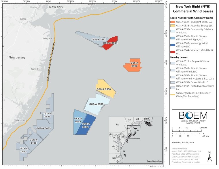 BOEM Notice of Availability Map