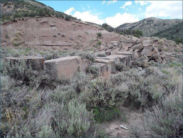 Quarried sandstone at Potter’s Quarry