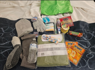 A collection of essential items that were donated.