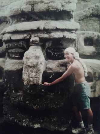 Robin Cordero on an archaeology field school visit to Tikal, Guatemala