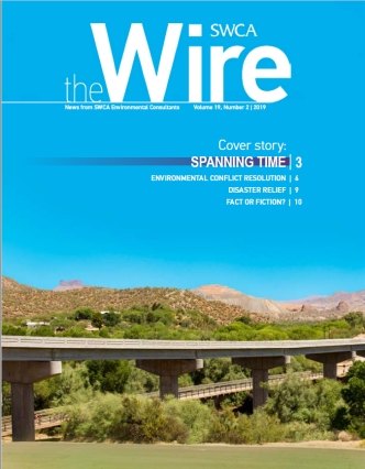 magazine cover showing Kelvin Bridge in Arizona