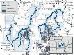 Eastern Hellbender Missouri DPS Map