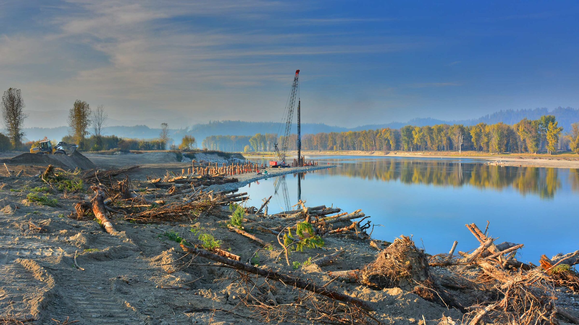 Image of banking restoration on the Kootenai river