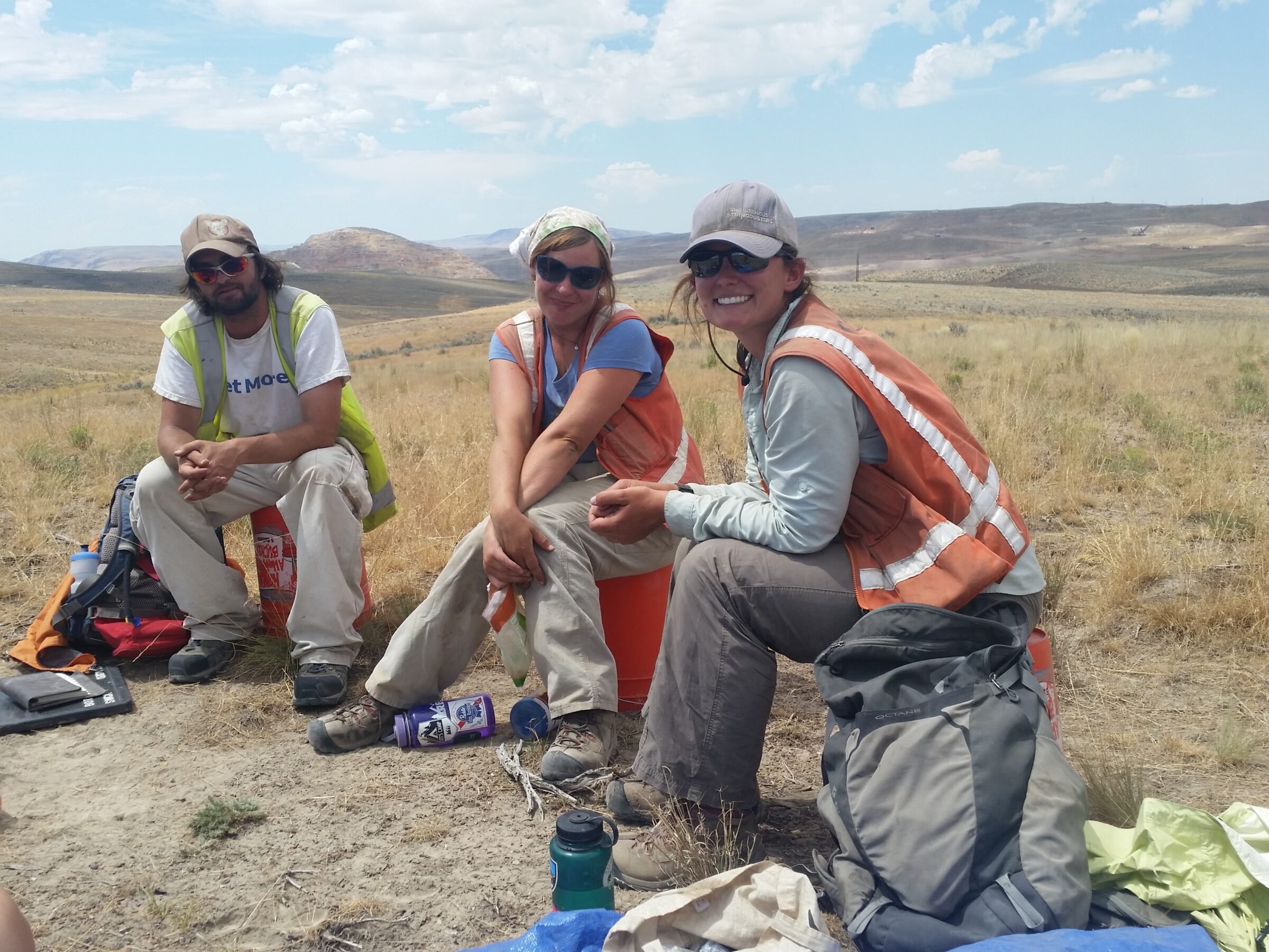 SWCA employees taking a break.