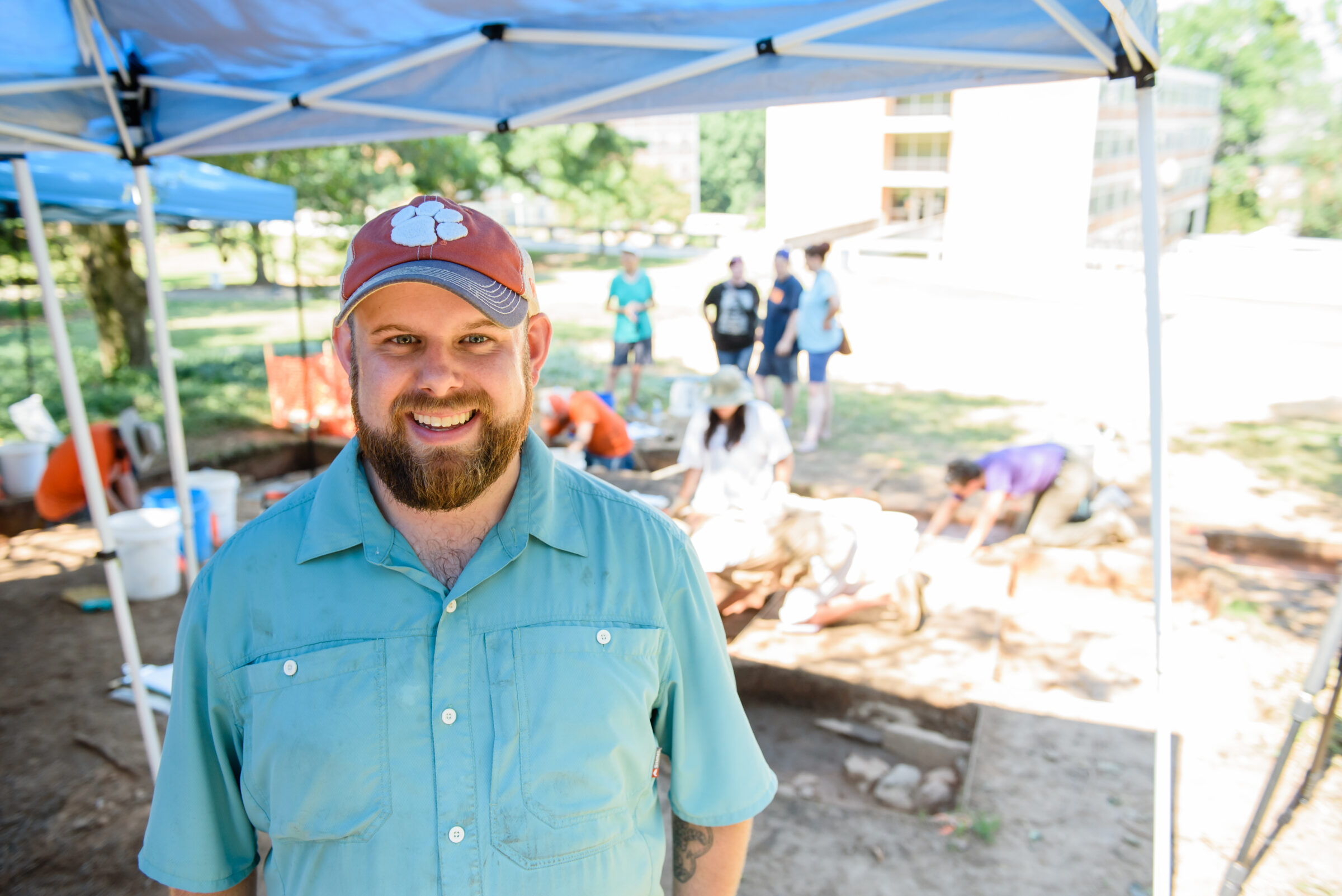 David Markus in action at an excavation site
