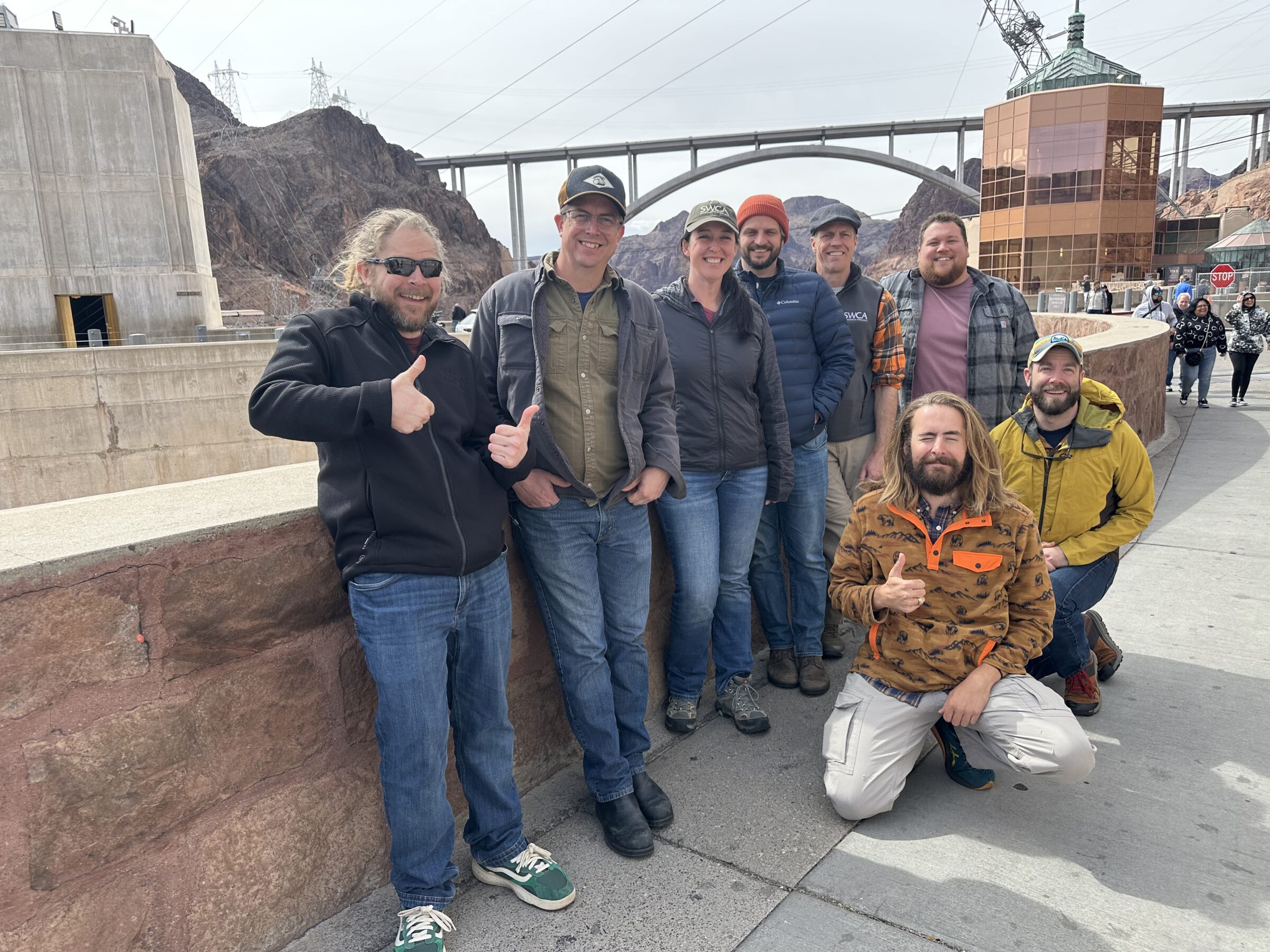 A group of SWCA Field Leaders visiting the Hoover Dam 
