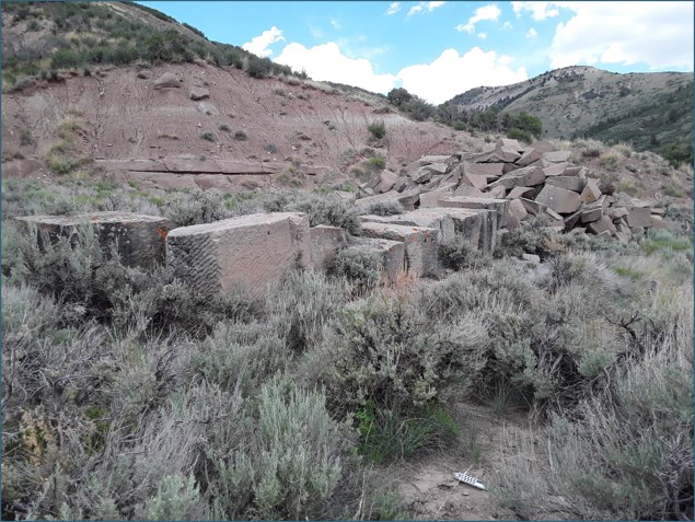 Quarried sandstone at Potter’s Quarry