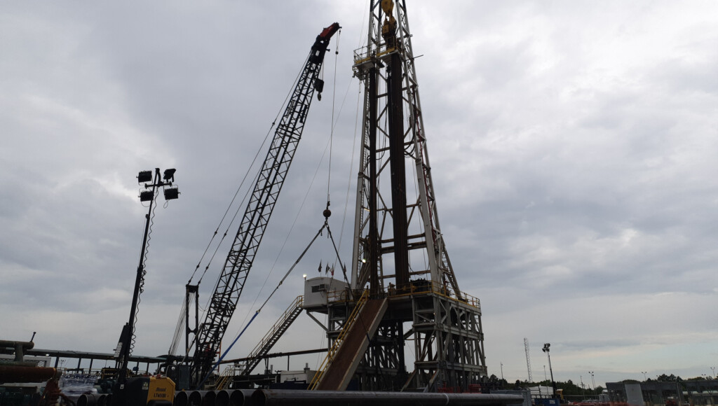 image of a Brine Disposal 3 well with piping in front.