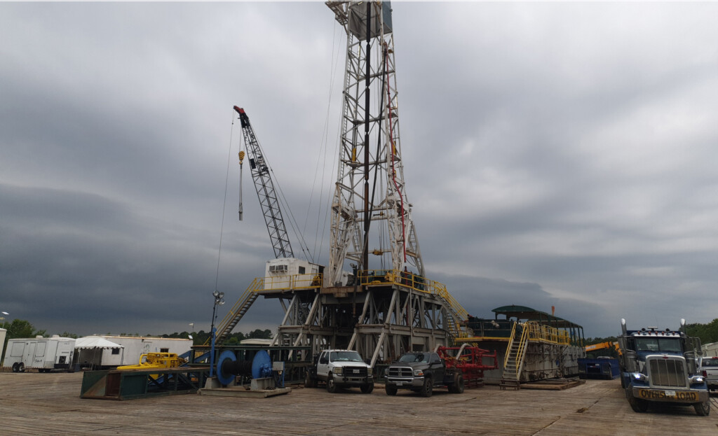 image of a Brine Disposal 3 well with piping in front.