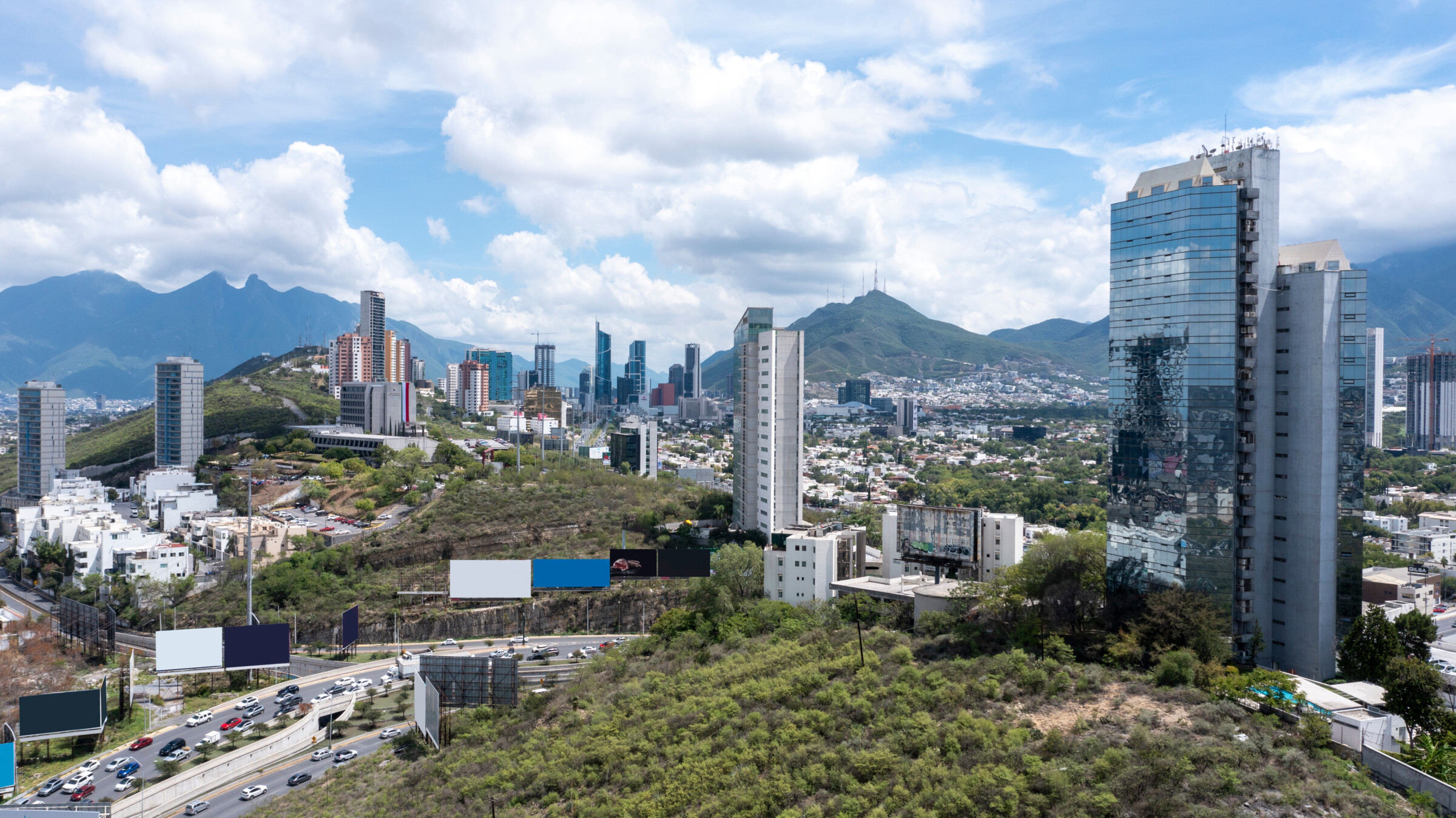 Aerial view of Monterrey City in Nuevo Leon.