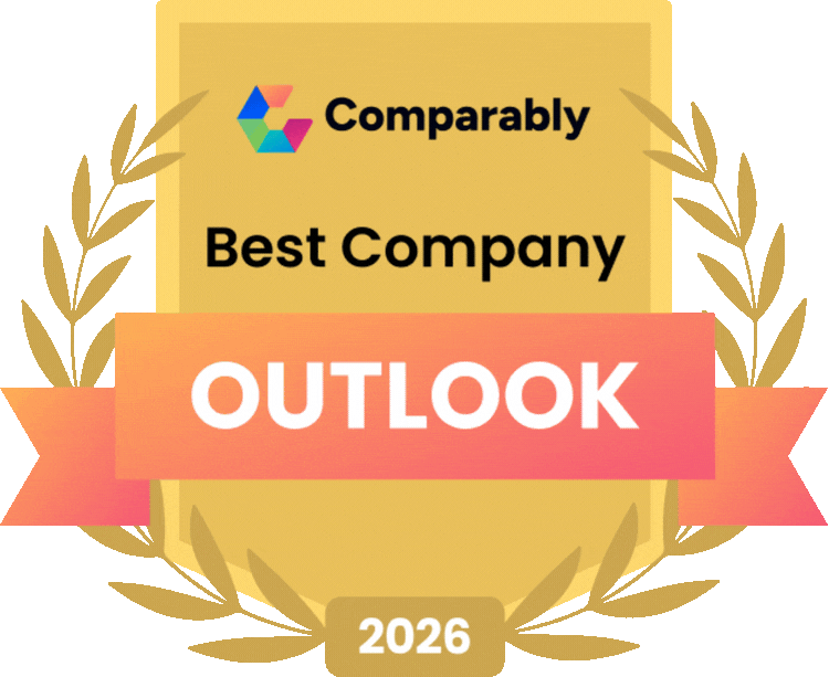Comparably 2026 awards gif for best company outlook, best company for women and best company for diversity.