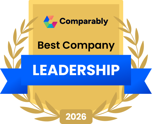 2026 Best Company for jLeadership Comparably Award badge