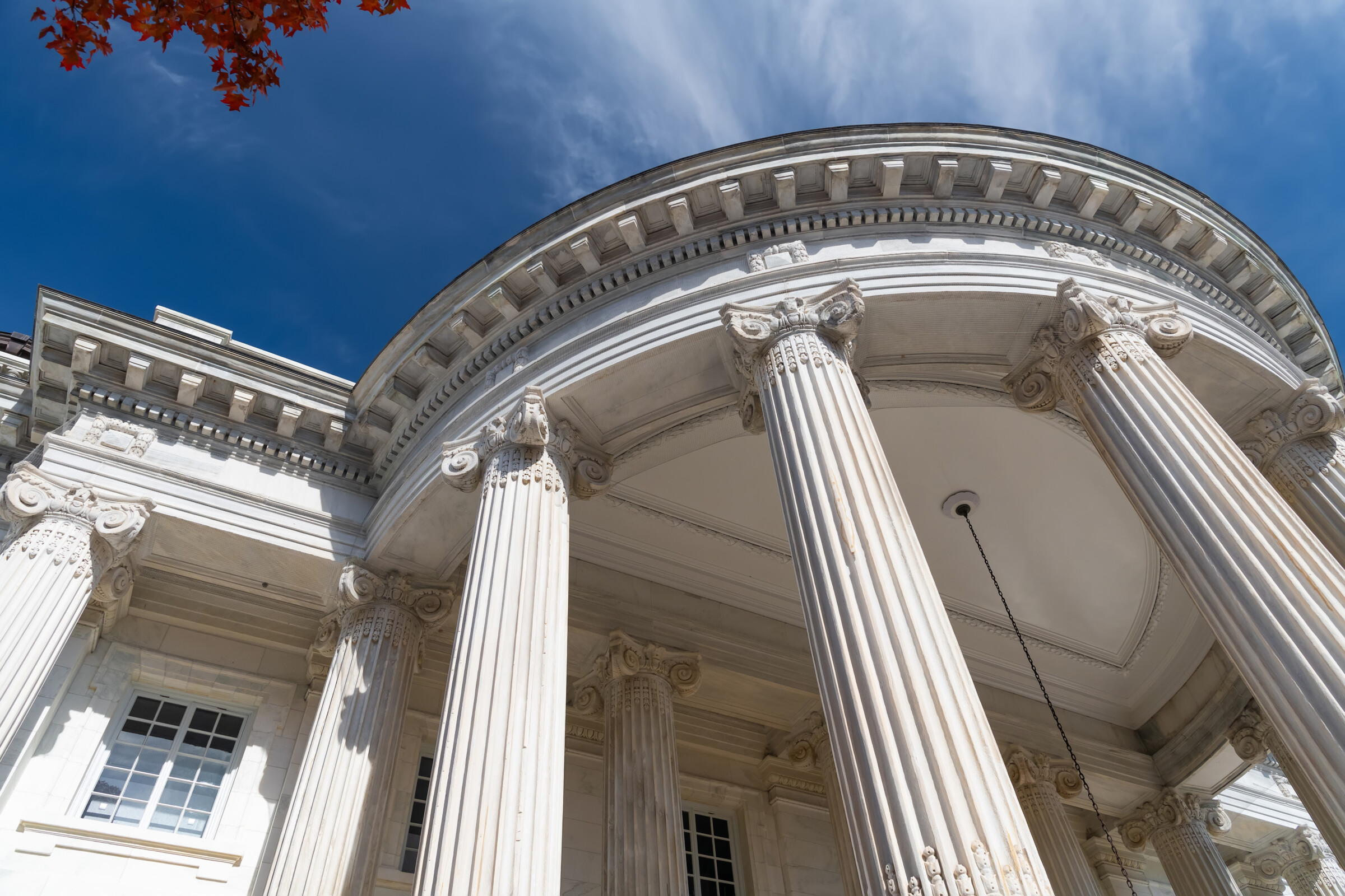 Historic government building with neoclassical columns in Washington DC United States