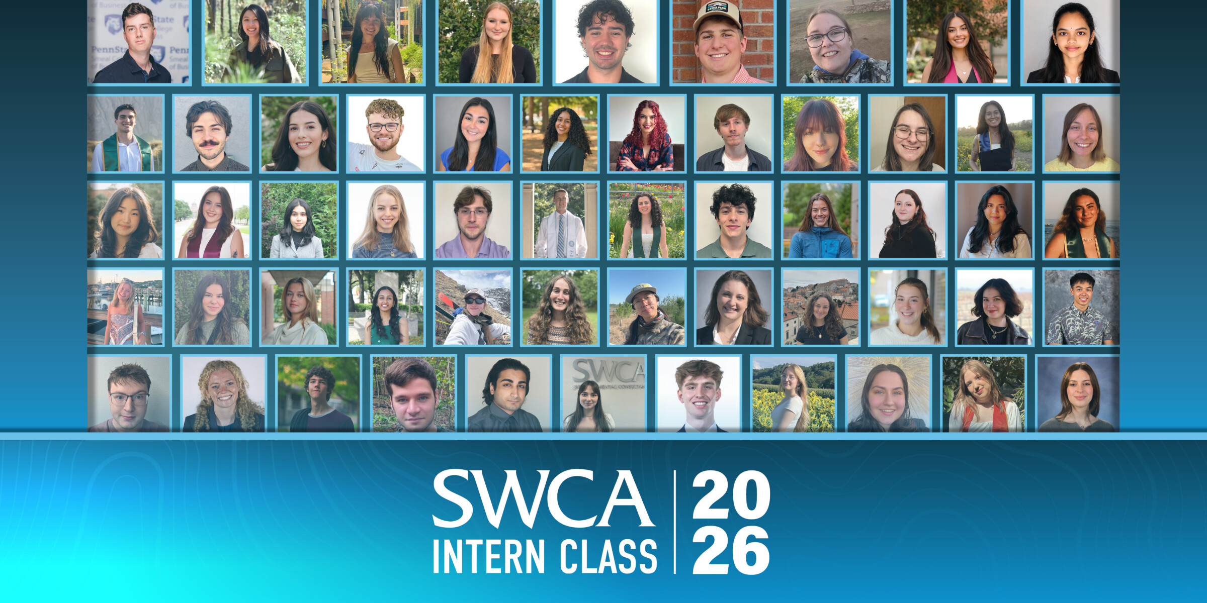 A collage of the 2026 intern class.