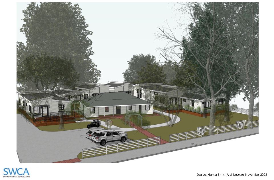 Conceptual rendering of the affordable housing development